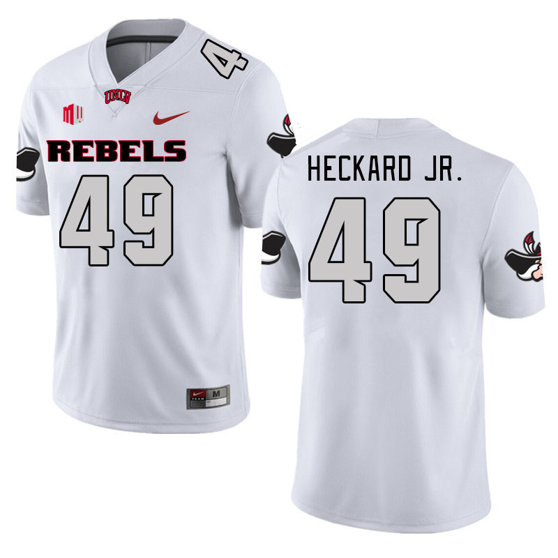 Men-Youth #49 David Heckard Jr. UNLV Rebels 2023 College Football Jerseys Stitched-White